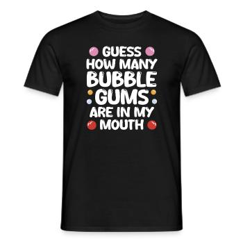 Des chewing-gums dans ma bouche - T-shirt homme - noir - Devant - AI Model Male 178 light (178cm)