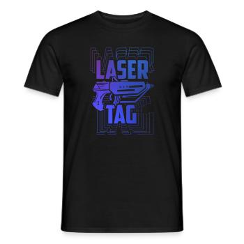 Laser Tag Gift Laser Tag Crew Laser Event - Men's T-Shirt - black - Front - AI Model Male 178 light (178cm)