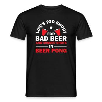 Beer Pong Tournament Wisdom Party Game Gear - T-shirt homme - noir - Devant - AI Model Male 178 light (178cm)