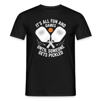 Pickleball Player Paddleball Game Fun Gift - Men's T-Shirt - black - Front - AI Model Male 178 light (178cm)