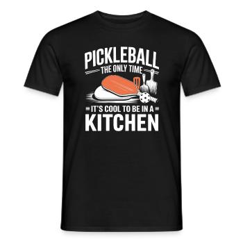 Joueur de pickleball Paddleball Cuisine Dinkball - T-shirt homme - noir - Devant - AI Model Male 178 light (178cm)