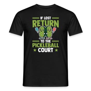 Pickleball Lustig Kawaii Gurken Paddleball Design - Männer T-Shirt - Schwarz - Vorne - AI Model Male 178 light (178cm)