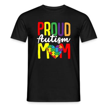 Autismus Puzzle - Stolze Autismus Mutter - Männer T-Shirt - Schwarz - Vorne - AI Model Male 178 light (178cm)