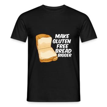 Gluten Free Bread Design - Men's T-Shirt - black - Front - AI Model Male 178 light (178cm)