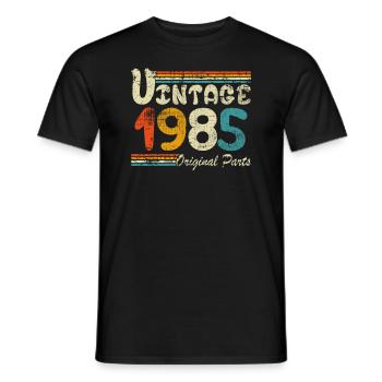 Vintage 1985 Gift - Men's T-Shirt - black - Front - AI Model Male 178 light (178cm)