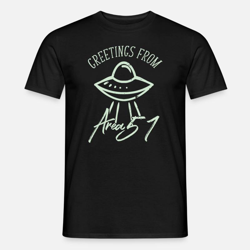 Alien Ufo - Männer T-Shirt - Schwarz