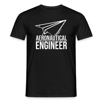 Aeronautical Engineer Paper Airplane - Men's T-Shirt - black - Front - AI Model Male 178 light (178cm)