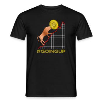 Bitcoin - Bull Going Up - NYSE - Men's T-Shirt - black - Front - AI Model Male 178 light (178cm)
