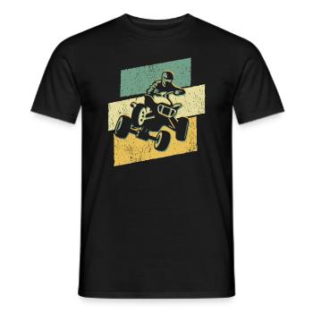 Quad Biker Graphic Offroad Quad Rider ATV - Men's T-Shirt - black - Front - AI Model Male 178 light (178cm)