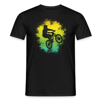 Mountain Bike Bike Kids Boy Mountain Bike - Men's T-Shirt - black - Front - AI Model Male 178 light (178cm)