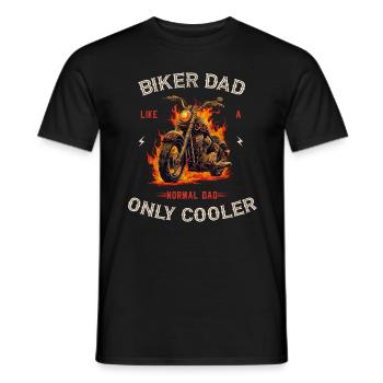 Chemise moto Moto Chemise moto Cool Biker Papa - T-shirt homme - noir - Devant - AI Model Male 178 light (178cm)
