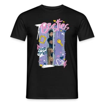Friends Les meilleurs amis Porte - T-shirt homme - noir - Devant - AI Model Male 178 light (178cm)
