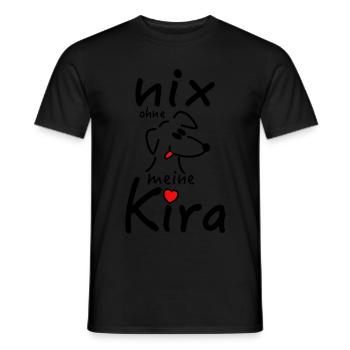 Nicht's ohne Hündin Kira - Männer T-Shirt - Schwarz - Vorne - AI Model Male 178 light (178cm)