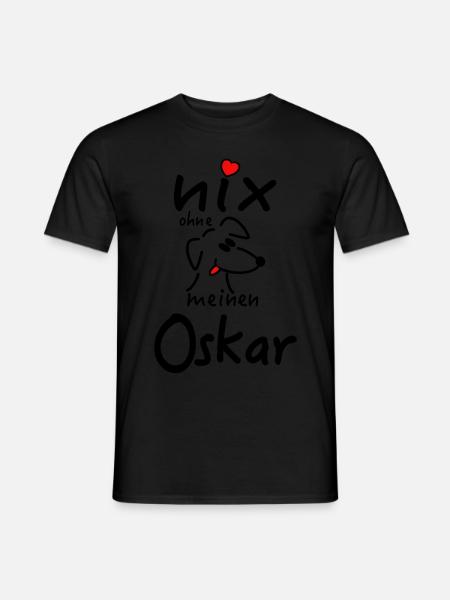 Nicht's ohne Hund Oskar - Männer T-Shirt - Schwarz