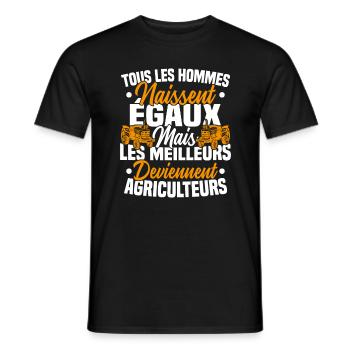 Humour Agricole Meilleur Agriculteur Homme - T-shirt homme - noir - Devant - AI Model Male 178 light (178cm)