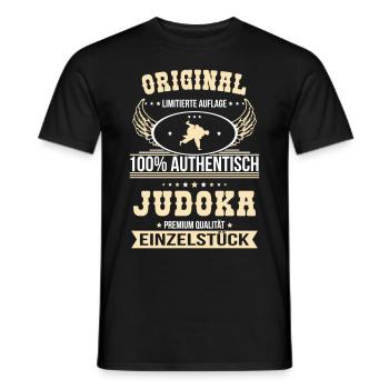 Judoka - Original 100% Authentisch - Männer T-Shirt - Schwarz - Vorne - AI Model Male 178 light (178cm)