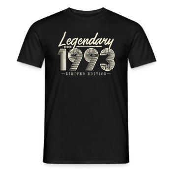 Legendary since 1993 - Men's T-Shirt - black - Front - AI Model Male 178 light (178cm)