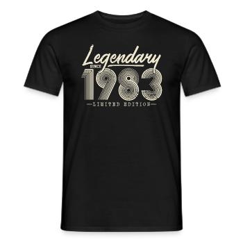 Légendaire depuis 1983 - T-shirt homme - noir - Devant - AI Model Male 178 light (178cm)
