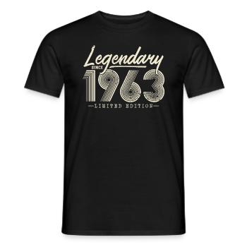 Legendär seit 1963 - Männer T-Shirt - Schwarz - Vorne - AI Model Male 178 light (178cm)