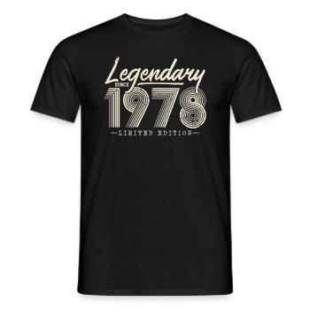 Légendaire depuis 1978 - T-shirt homme - noir - Devant - AI Model Male 178 light (178cm)