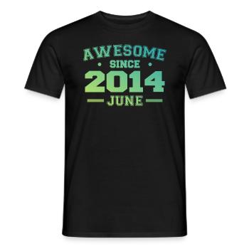 Juin 2014 Anniversaire Année 2014 Juin Cadeau 2014 - T-shirt homme - noir - Devant - AI Model Male 178 light (178cm)