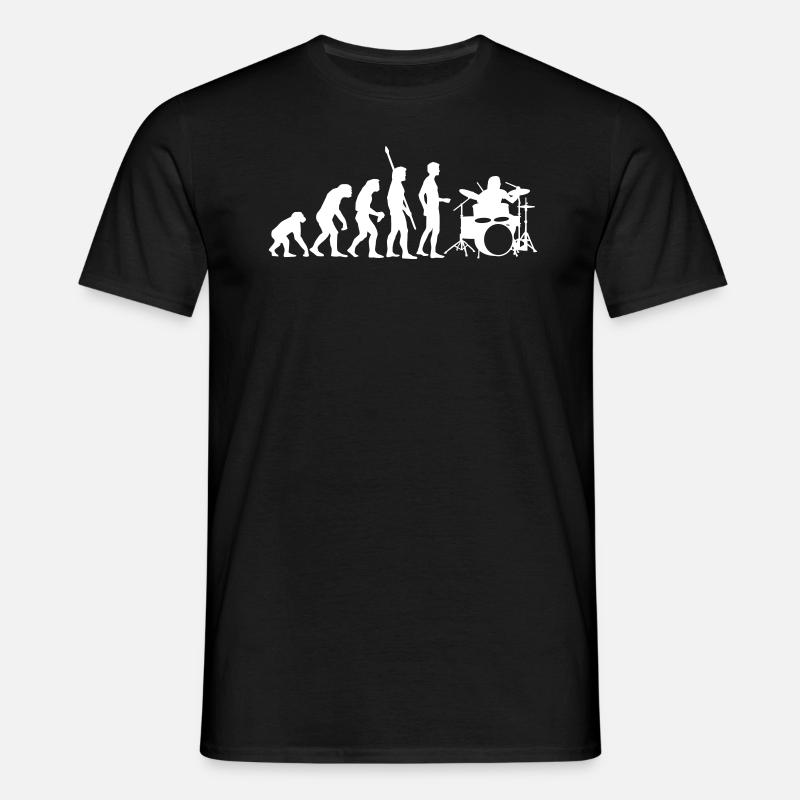 evolution_drummer_b_1c - T-shirt Homme - noir