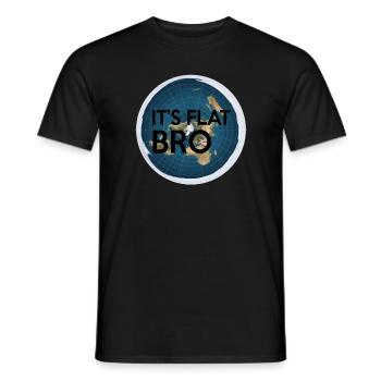 Es ist flach Bro - Die Erde ist flach Karte - Männer T-Shirt - Schwarz - Vorne - AI Model Male 178 light (178cm)