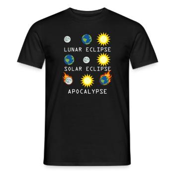 Mondsonnenfinsternis und Apokalypse Funny Science - Männer T-Shirt - Schwarz - Vorne - AI Model Male 178 light (178cm)