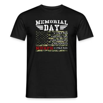 Memorial Day Murph 2019 Séance d'entraînement 19 - T-shirt homme - noir - Devant - AI Model Male 178 light (178cm)