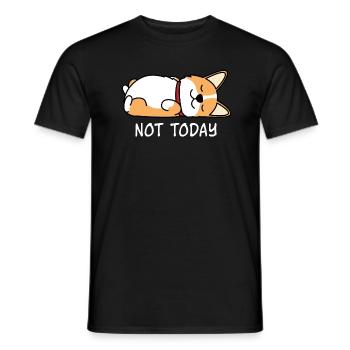 Chien paresseux endormi - T-shirt homme - noir - Devant - AI Model Male 178 light (178cm)