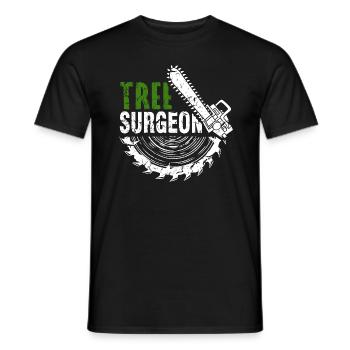 Bois bois bûcheron bois bois scie à chaîne forêt - T-shirt homme - noir - Devant - AI Model Male 178 light (178cm)