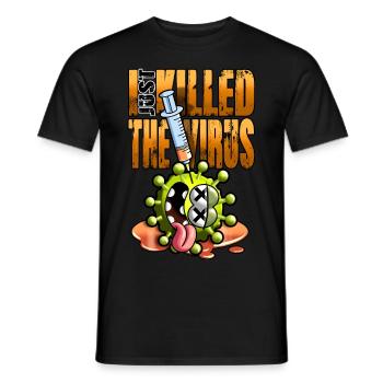 I just killed the virus - Männer T-Shirt - Schwarz - Vorne - AI Model Male 178 light (178cm)