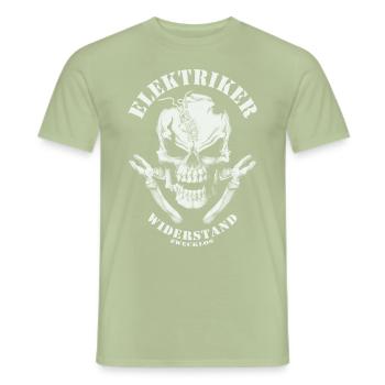 Elektriker - Männer T-Shirt - Sage - Vorne - AI Model Male 178 light (178cm)