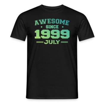 July 1999 Birthday Party July 1999 Retro - Men's T-Shirt - black - Front - AI Model Male 178 light (178cm)