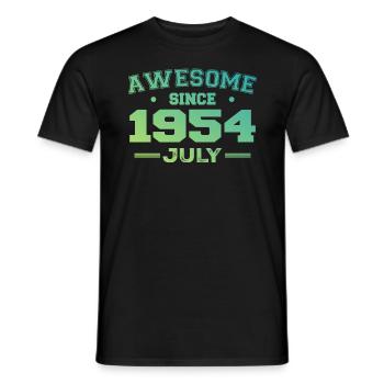 Juli 1954 Geburtstagsfeier Juli 1954 Retro - Männer T-Shirt - Schwarz - Vorne - AI Model Male 178 light (178cm)