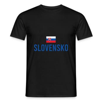 Slovensko Slowakia Slowakei Wappen Flagge - Männer T-Shirt - Schwarz - Vorne - AI Model Male 178 light (178cm)