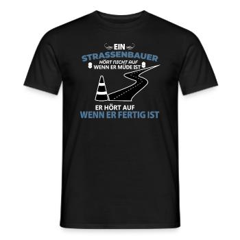 Strassenbauer Shirt • Bauarbeiter • Bauen Geschenk - Männer T-Shirt - Schwarz - Vorne - AI Model Male 178 light (178cm)