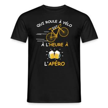 Fahrrad Aperitif Bier - Männer T-Shirt - Schwarz - Vorne - AI Model Male 178 light (178cm)