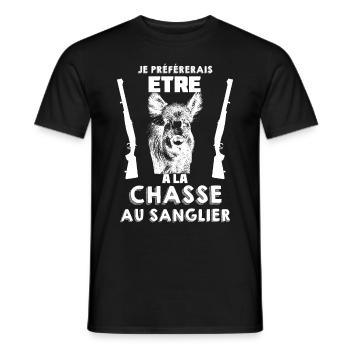 Le Plaisir De La Chasse Humour Homme Chasseur - T-shirt homme - noir - Devant - AI Model Male 178 light (178cm)