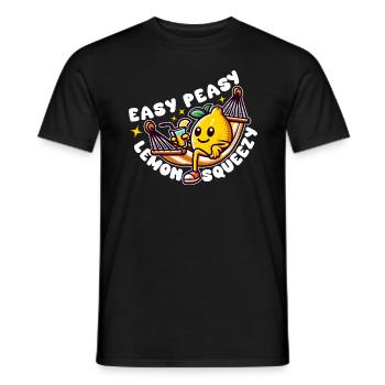 EASY PEASY ZITRONENPRESSE - Männer T-Shirt - Schwarz - Vorne - AI Model Male 178 light (178cm)