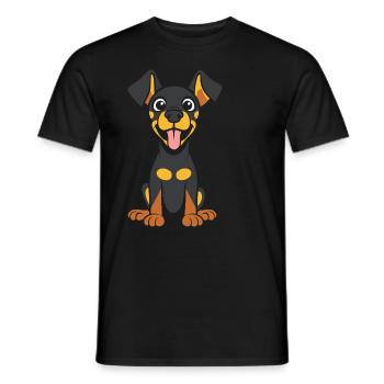 Dobermann - Männer T-Shirt - Schwarz - Vorne - AI Model Male 178 light (178cm)