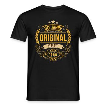 30th Birthday Funny Motif Gift 30th - Men's T-Shirt - black - Front - AI Model Male 178 light (178cm)