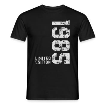 1985 Vintage Edition Limitée - T-shirt homme - noir - Devant - AI Model Male 178 light (178cm)