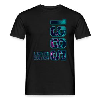 1985 Vintage Edition Limitée - T-shirt homme - noir - Devant - AI Model Male 178 light (178cm)