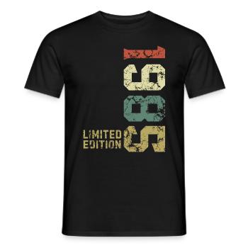 1985 Vintage Born Edition Limitée - T-shirt homme - noir - Devant - AI Model Male 178 light (178cm)