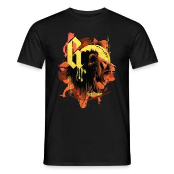 Harry Potter Gryffindor Lion - Men's T-Shirt - black - Front - AI Model Male 178 light (178cm)