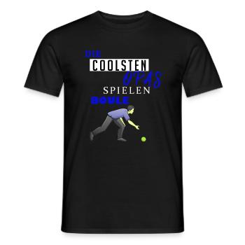 Boule Geschenk • Die Coolsten Opas spielen Boule - Männer T-Shirt - Schwarz - Vorne - AI Model Male 178 light (178cm)