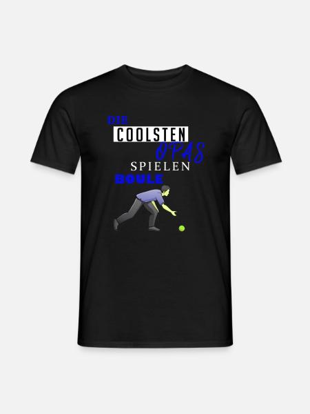 Boule Geschenk • Die Coolsten Opas spielen Boule - Männer T-Shirt - Schwarz