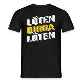 Löten Digga Löten Bier Saufen Party - Männer T-Shirt - Schwarz - Vorne - AI Model Male 178 light (178cm)