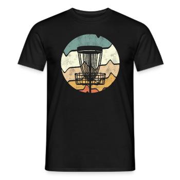 Lecteur de disc golf vintage Design Disc Golf - T-shirt homme - noir - Devant - AI Model Male 178 light (178cm)